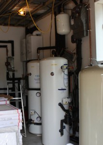 Controls and boilers for a large solar power system