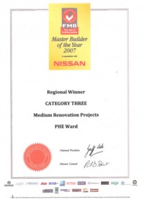 Regional Winner - Master Builder of the Year 2007 Regional Winner - Master Builder of the Year 2007